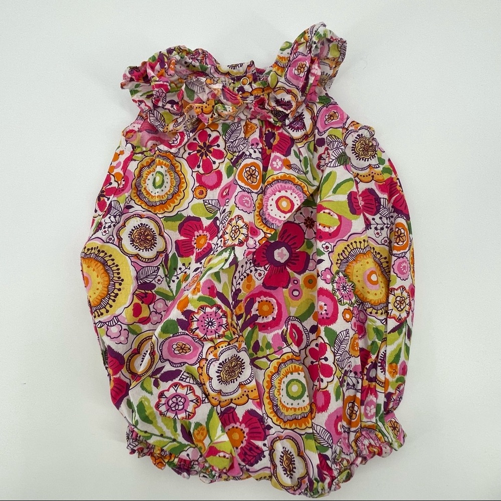 VERA BRADLEY BABY Clementine Floral Romper One Piece 0-3 Months